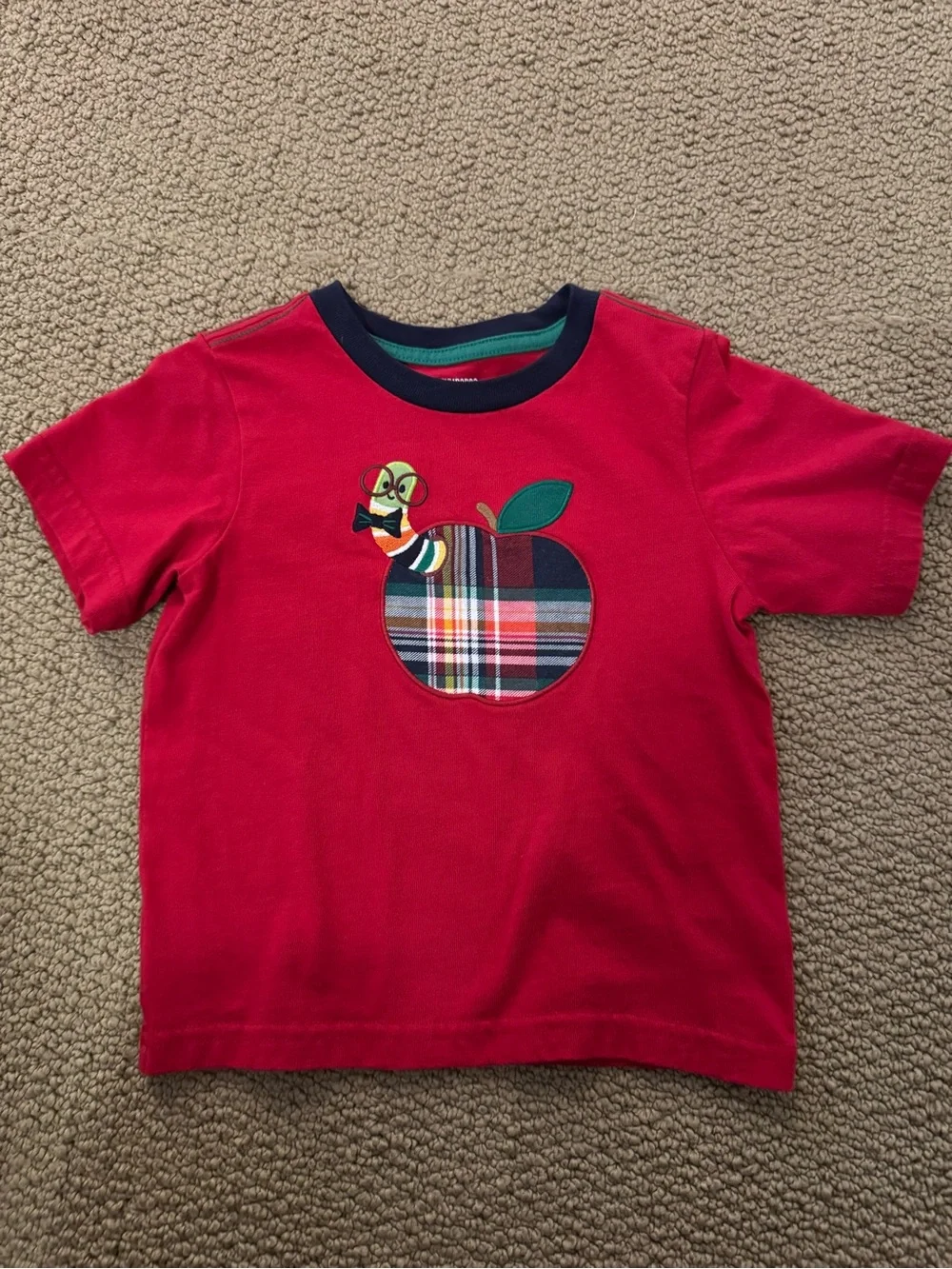 Gymboree Kids Red Apple Appliqué T-Shirt size 2T